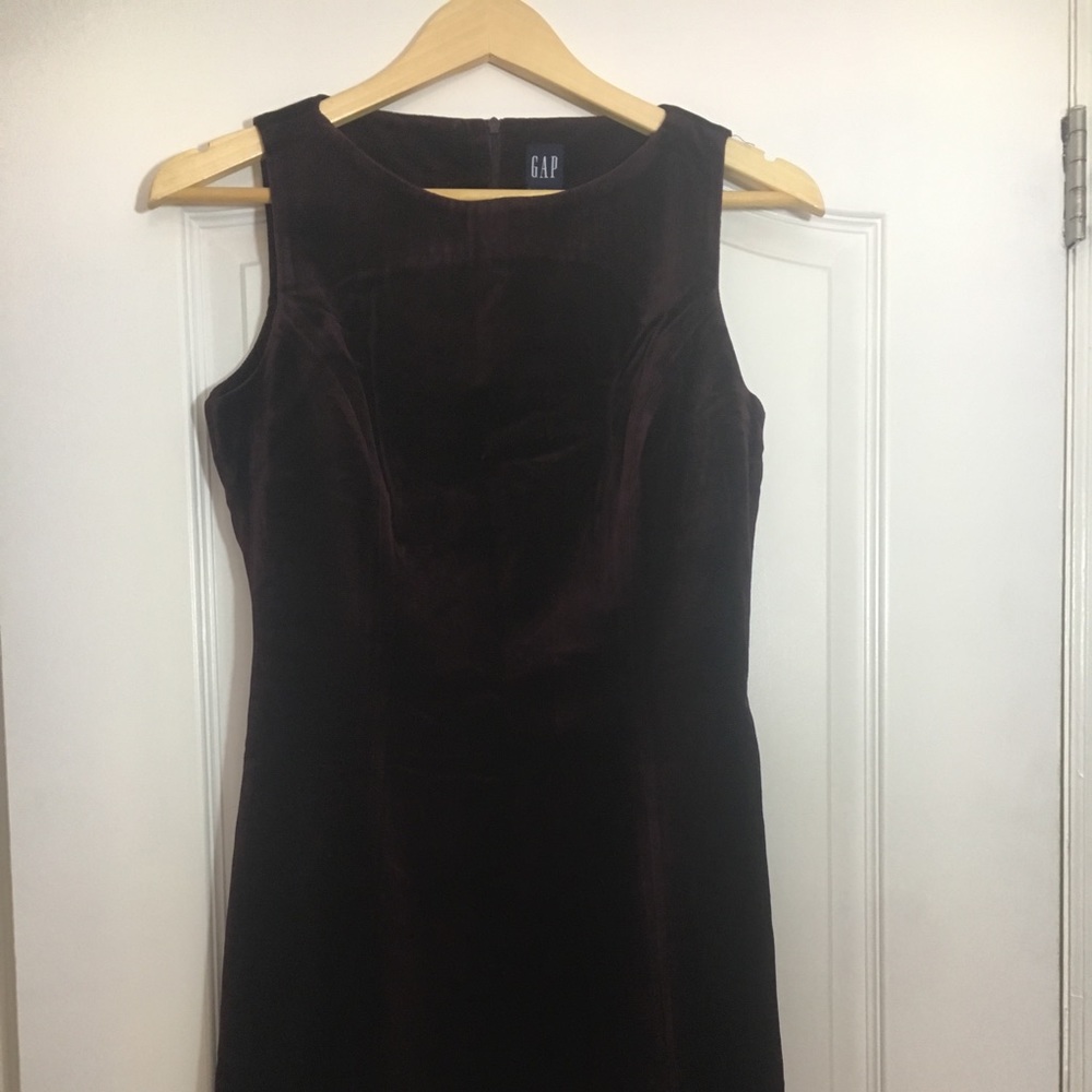 NWT GAP Burgundy Velvet Dress
